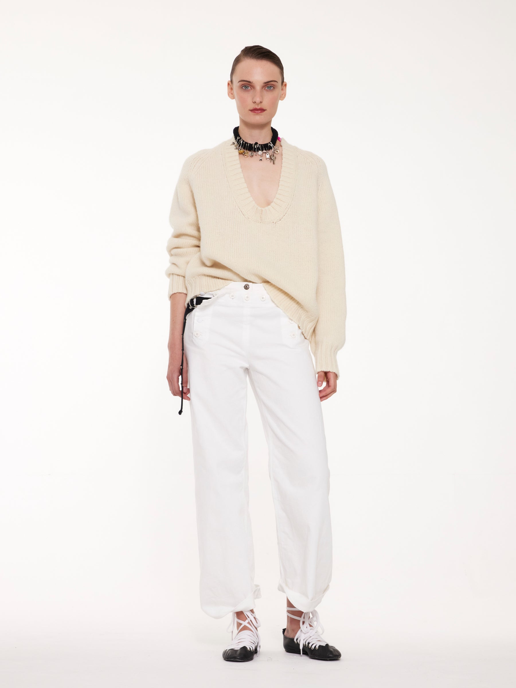 ED Loose Fit Sweater - Ecru