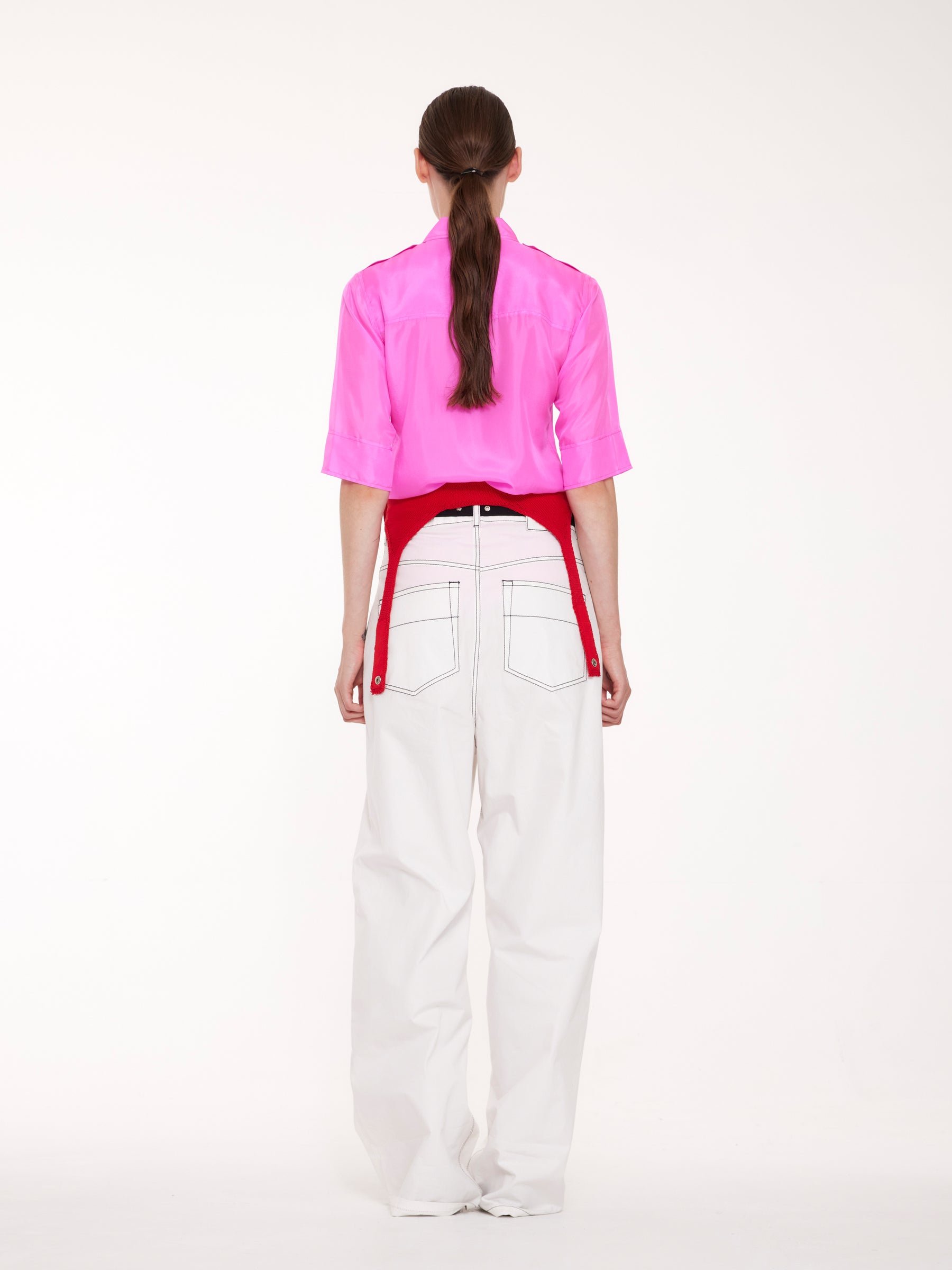 ALICE Silk Utility Shirt - Pink