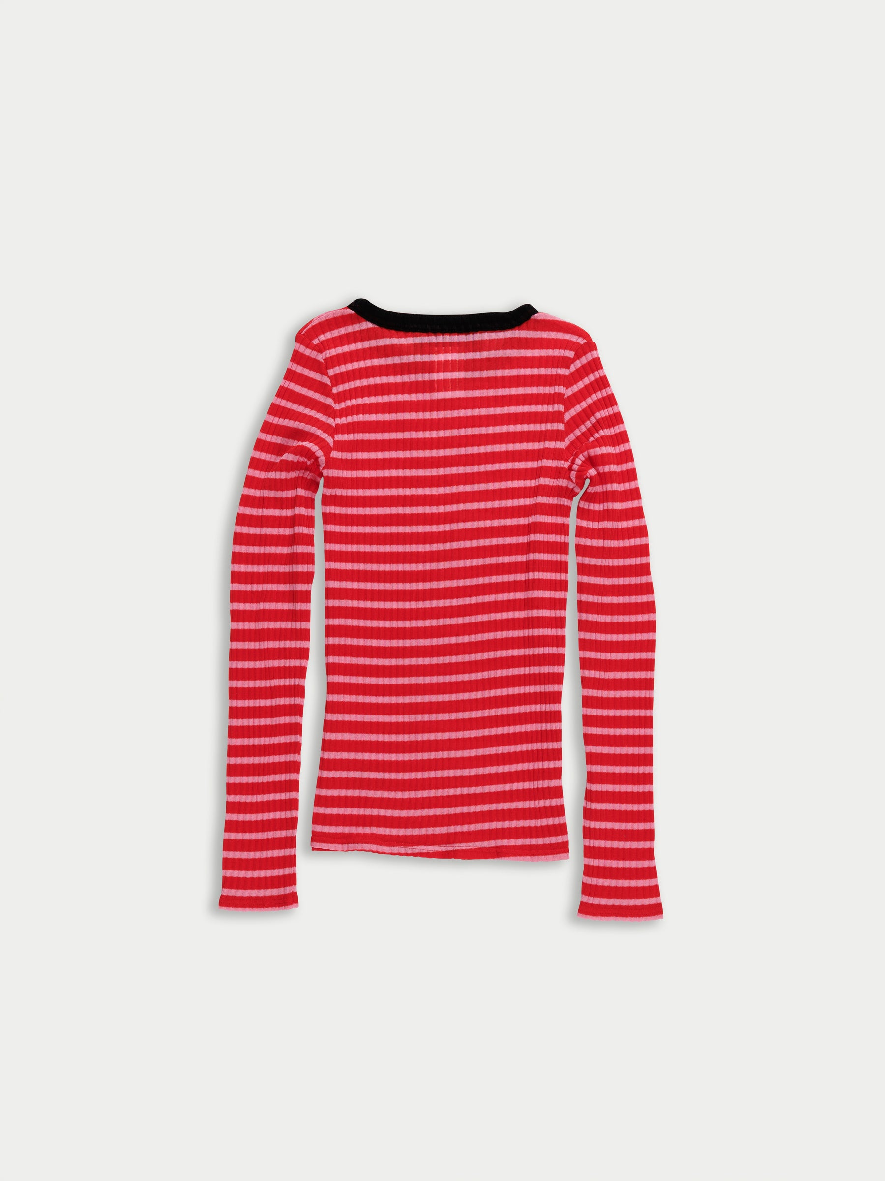 JACKIE RAYE Fine Weight Ribbed Top - Red / Pink / Black