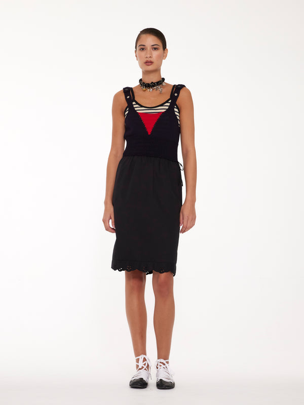 CHRISTINA Slip Dress - Navy / Red / Black