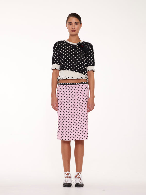 PIA Slip Skirt - Light Pink / Black