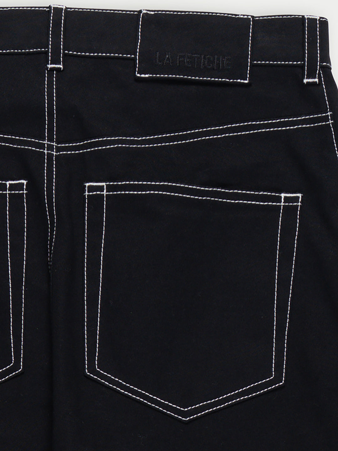 JUERGEN Contrast Stitch Boyfriend Jean - Black