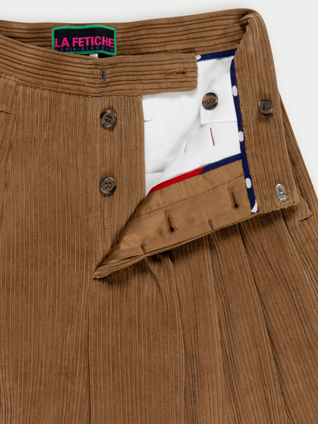 JACK Tailored Mid Length Corduroy Shorts - Brown
