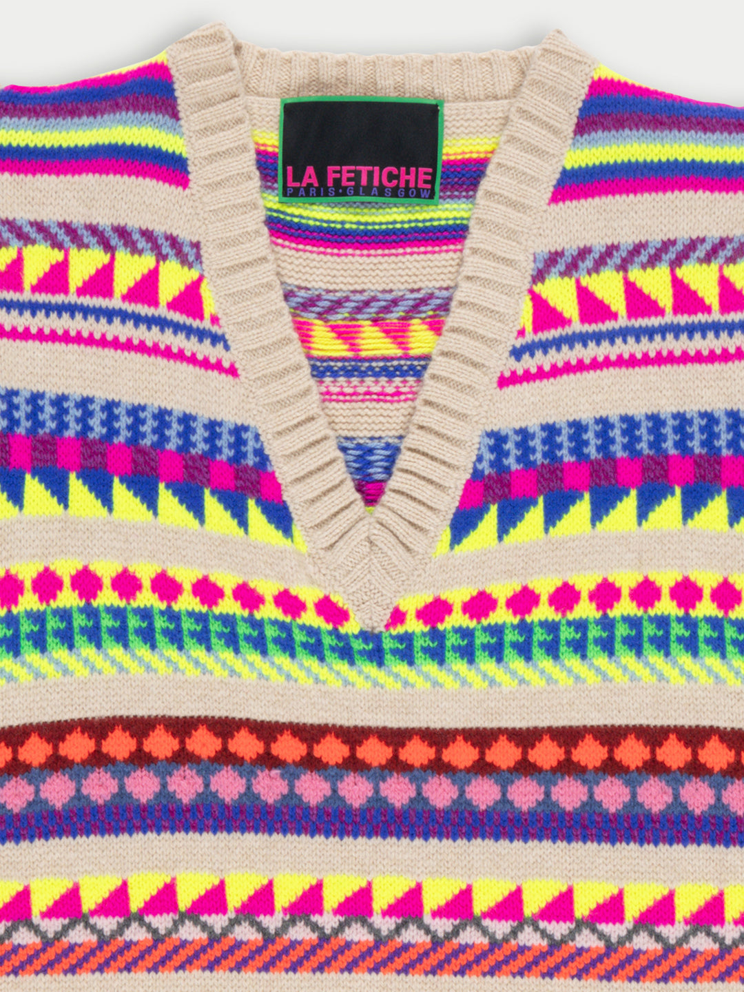 KEATON Multicolour Neon Fairies V neck Vest - Multico