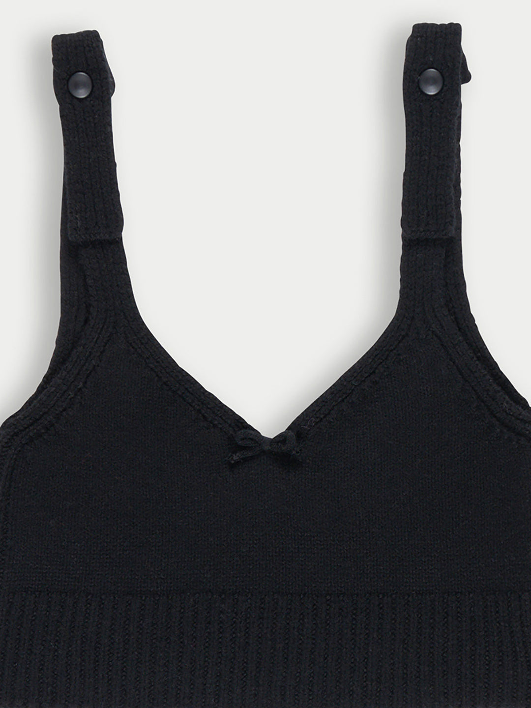 JOSEPHINE Knitted Ribbed Bralette - Black