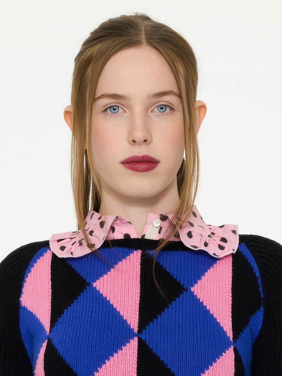 PABLO Hand-Knit Harlequin Sweater - Multico