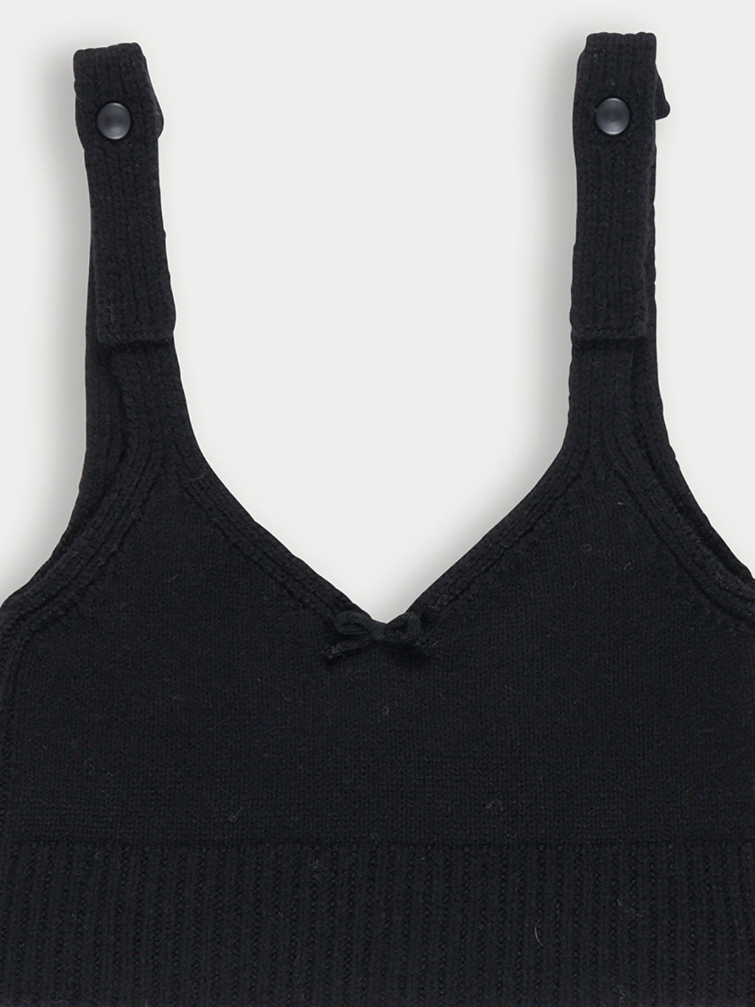 JOSEPHINE Knitted Ribbed Bralette - Black