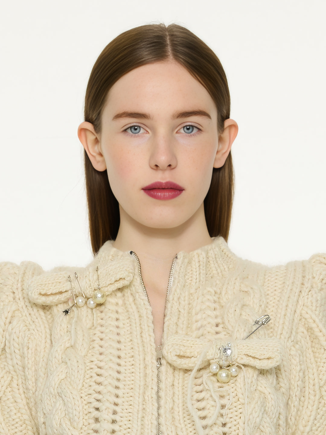 CARA Cable Cardigan - Red (Copy)