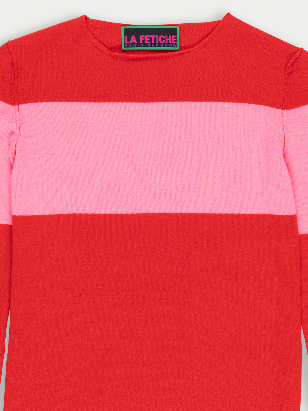 BIRTWELL fitted fine weight sweater - RED / PINK
