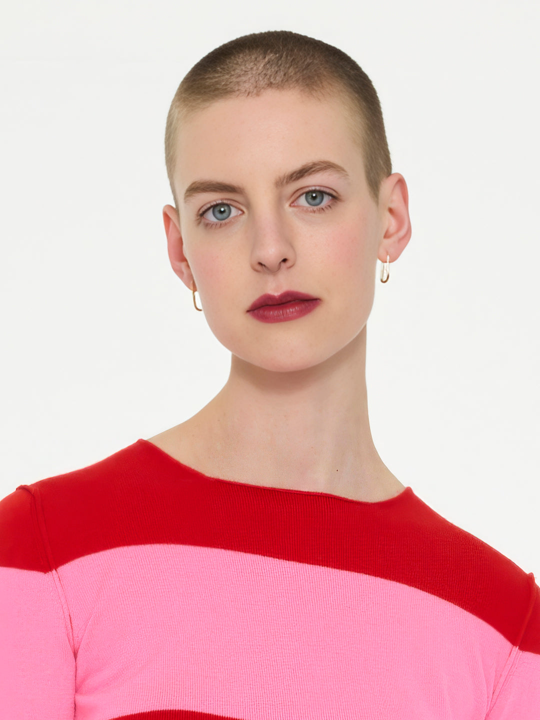 BIRTWELL fitted fine weight sweater - RED / PINK