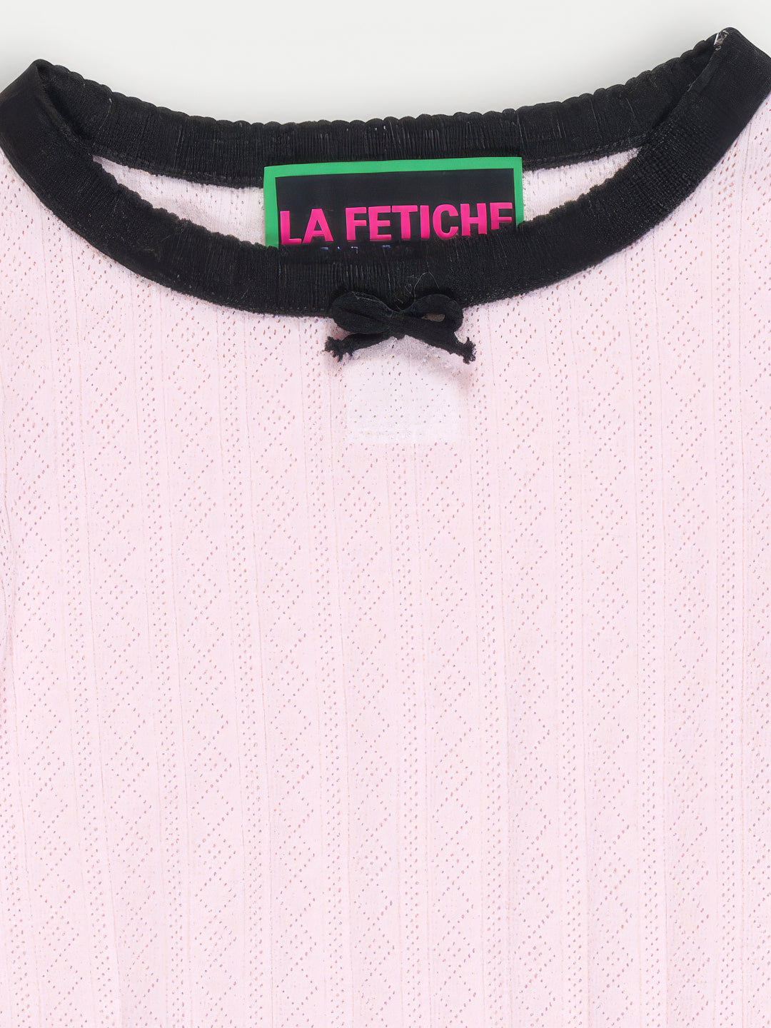 JACKIE Fine Weight Pointelle Top - Pale Pink
