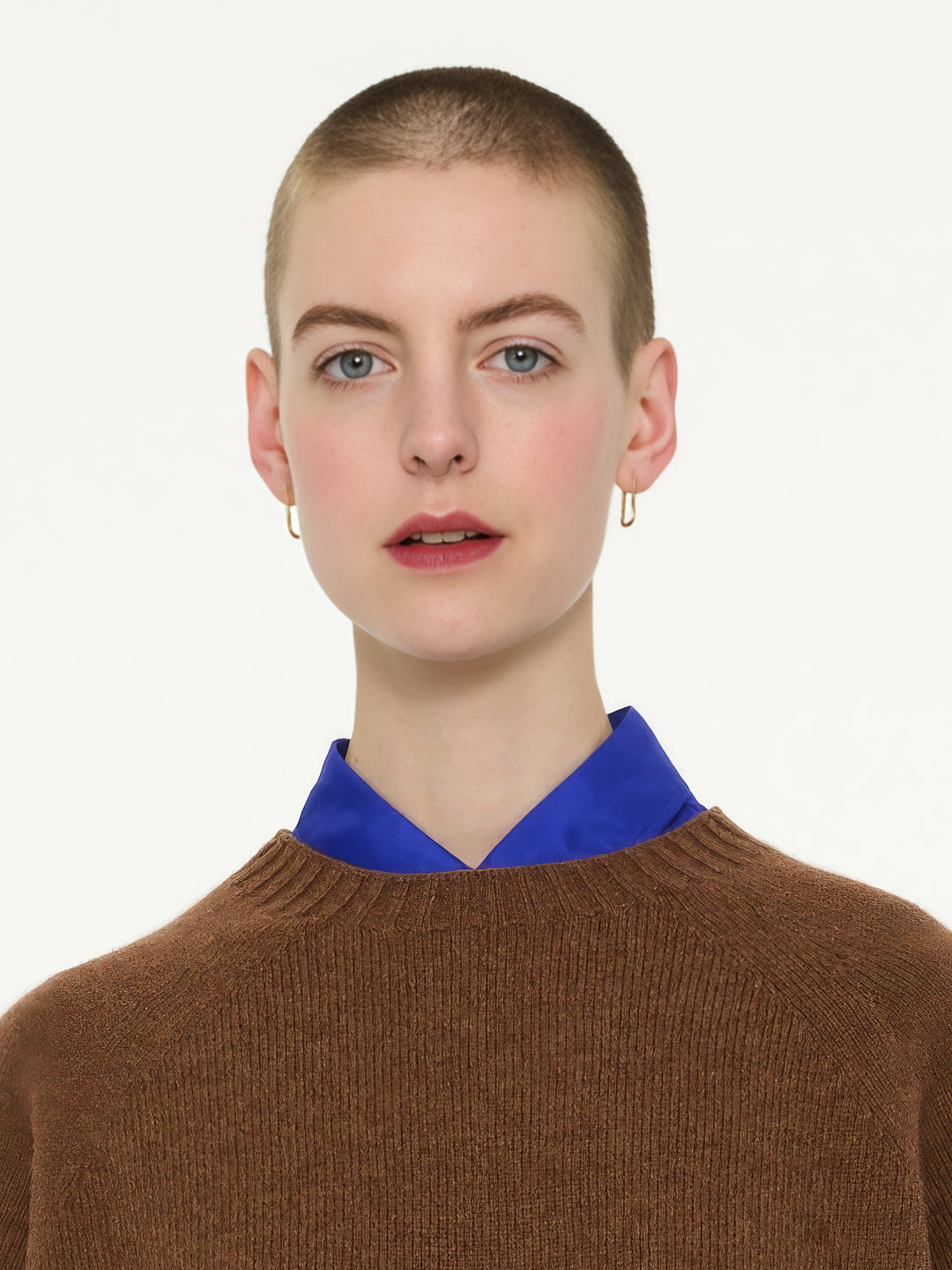 BRYAN Unisex Lambswool Sweater - Rust