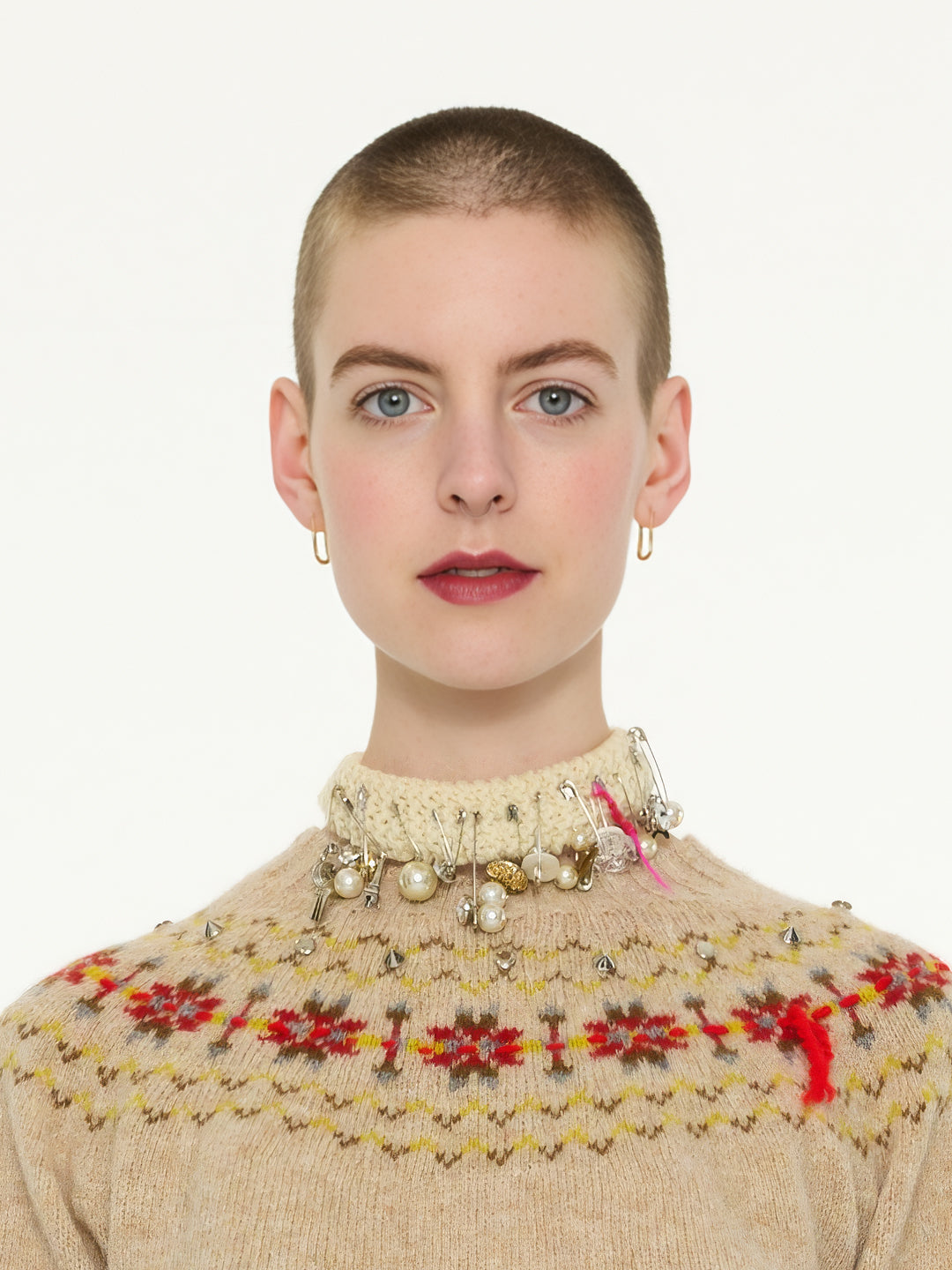 LYRA Embellished Necklace - Ecru