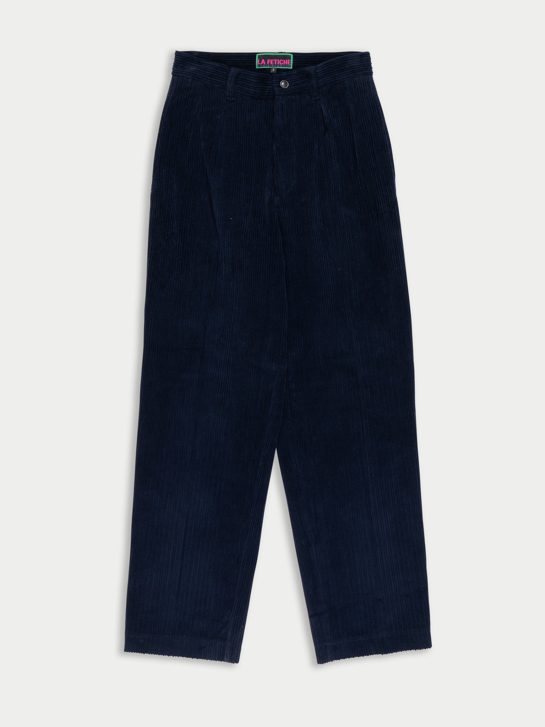 DAHO Pleated Tailored Corduroy Pant - Navy