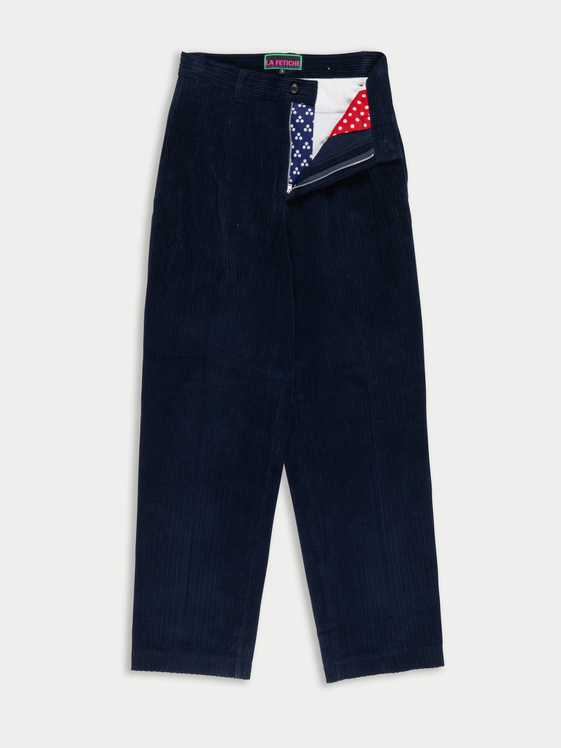 DAHO Pleated Tailored Corduroy Pant - Navy
