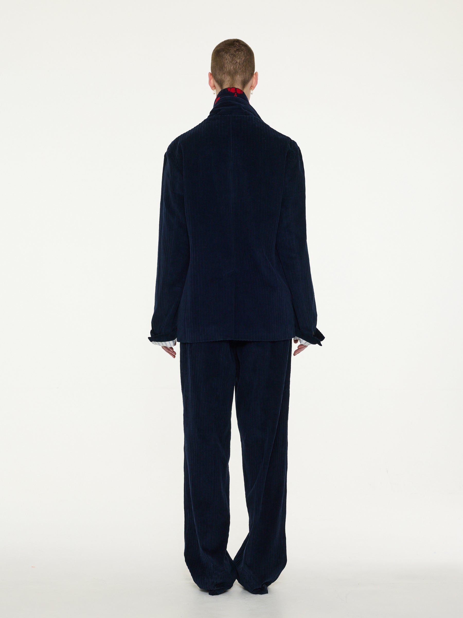 ANNIE Mens Style Corduroy Jacket - Navy