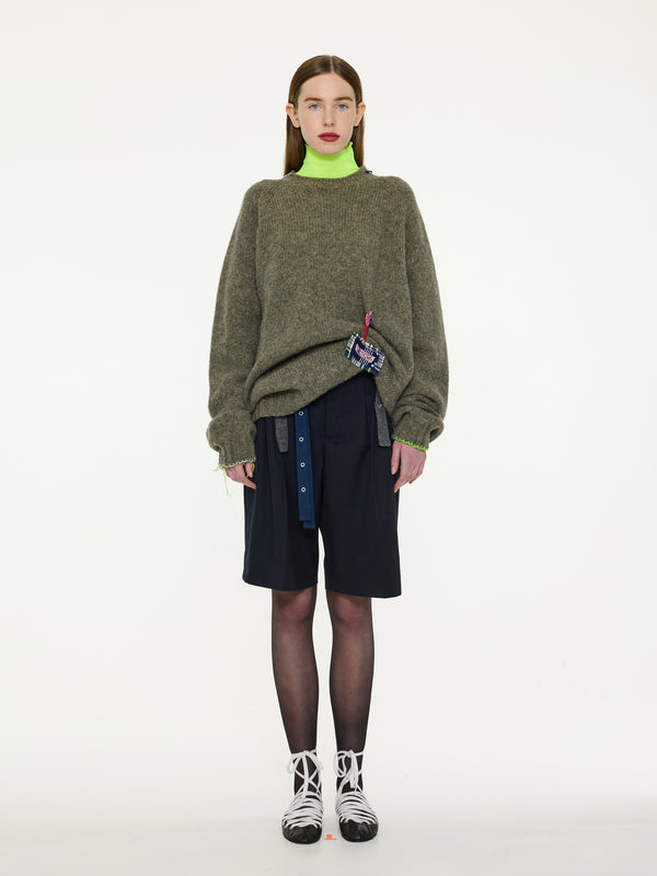 BARNEY Unisex Menswear Sweater - Oat Grey