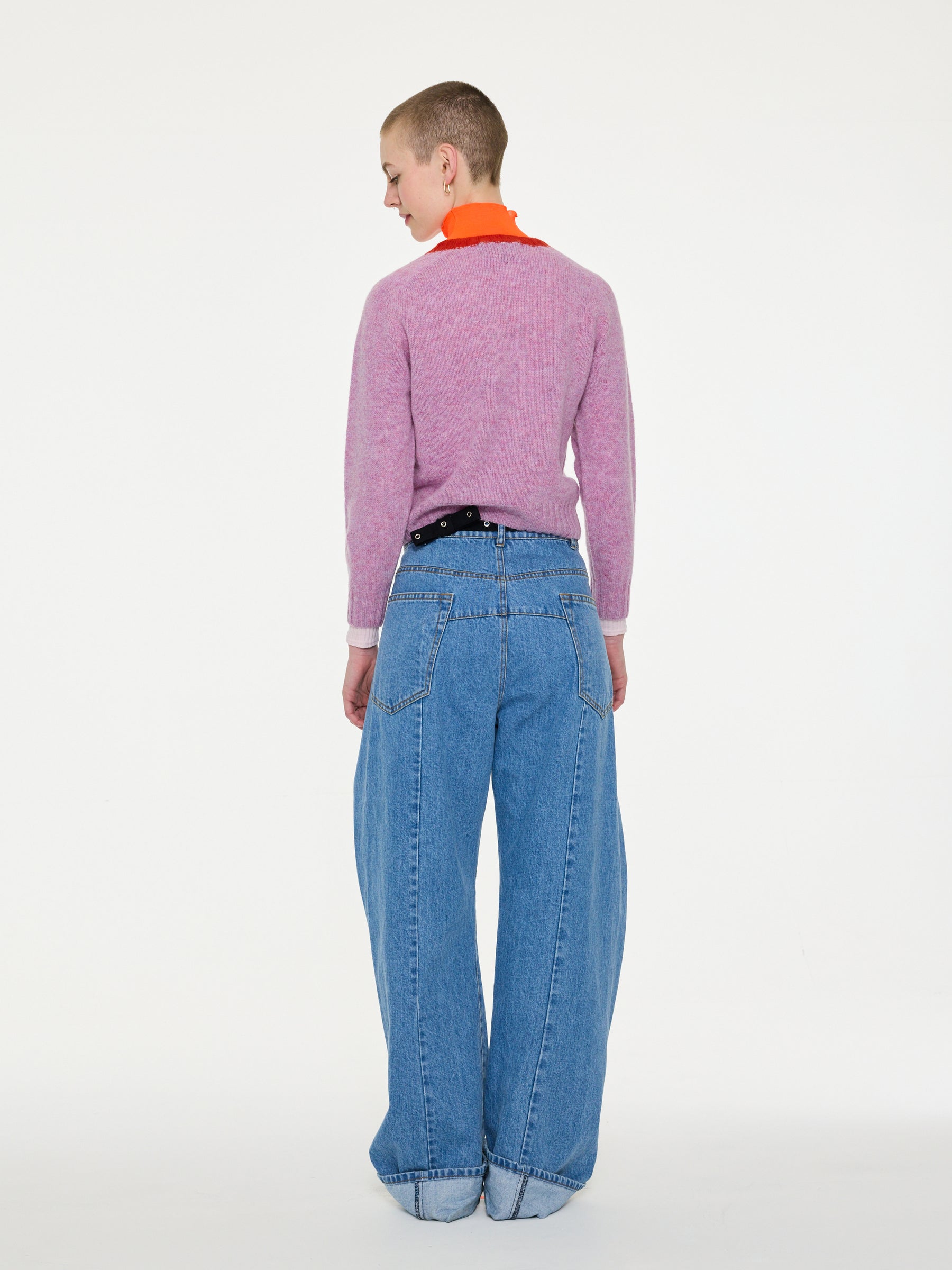 FIFI Crew Neck Shetland Sweater - Lilac