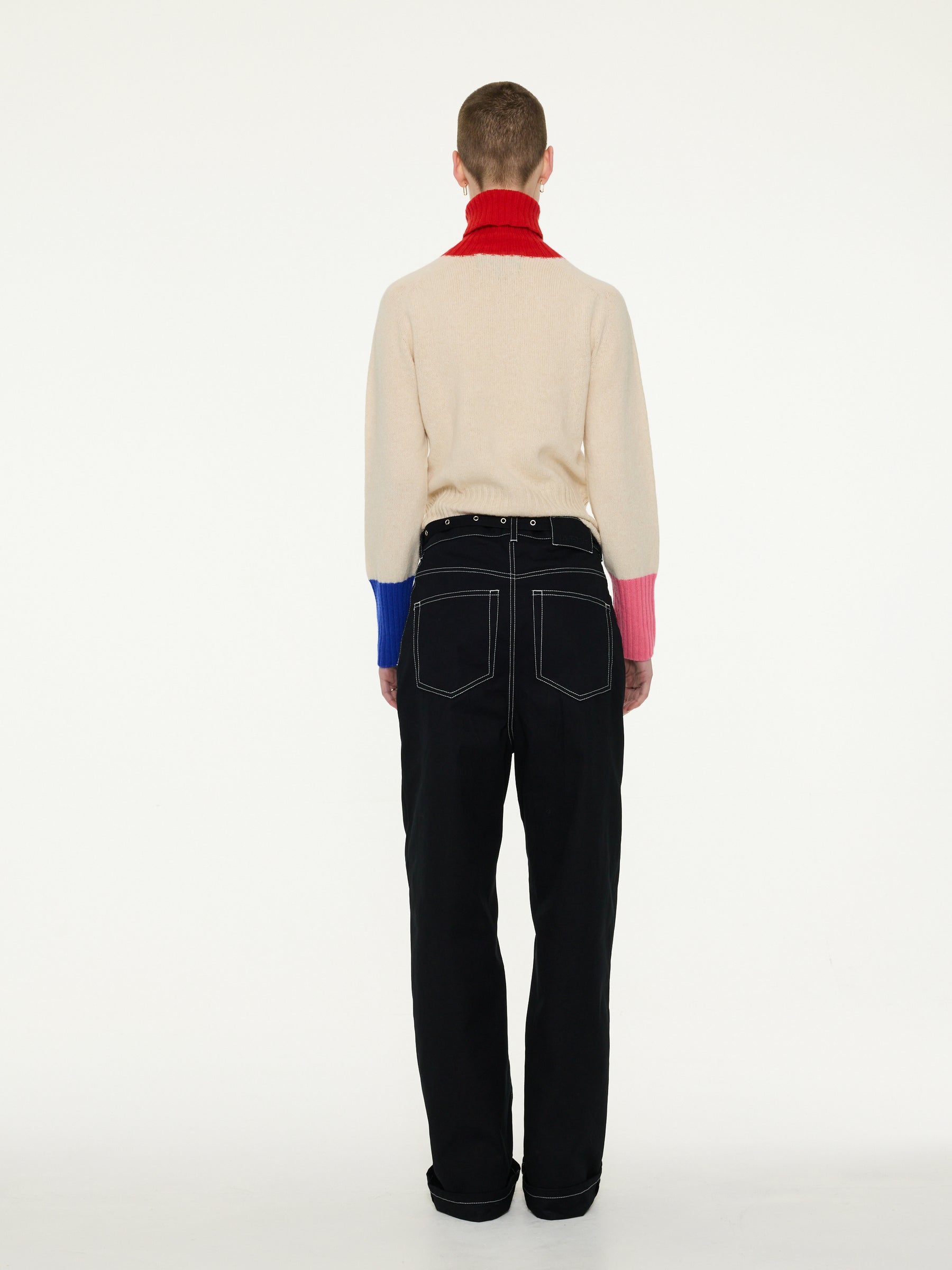 RUDI Traditional Seam-free Polo Sweater - Ecru / Pink / Blue / Red
