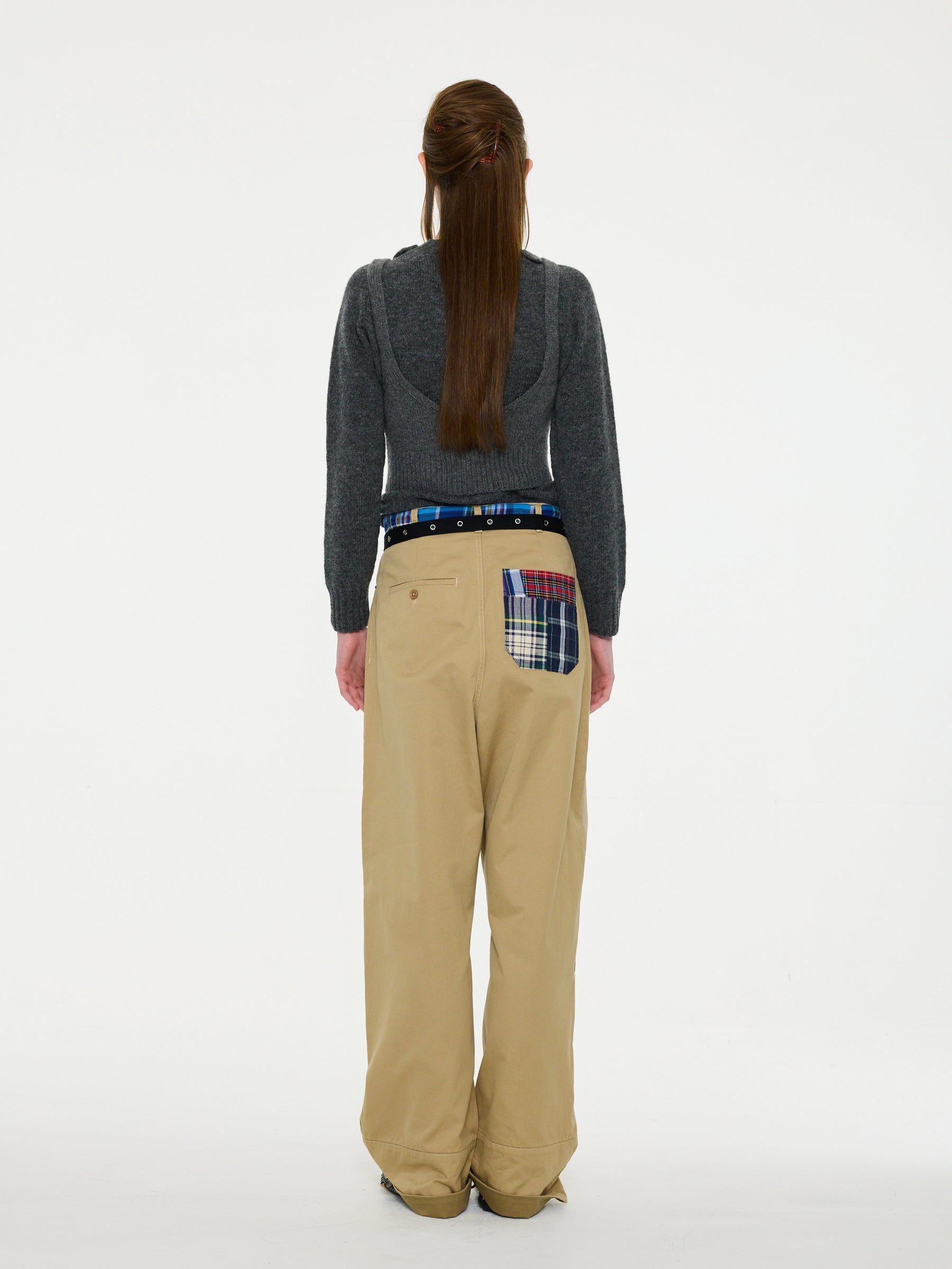 FIFI Crew Neck Shetland Sweater - Dark Grey
