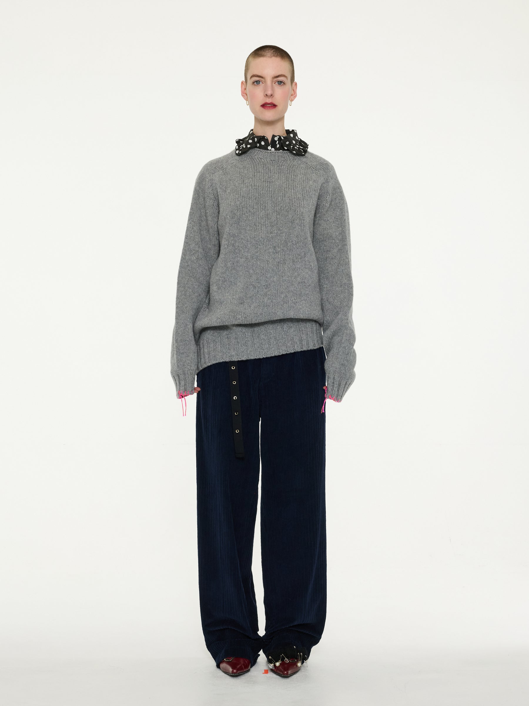 SPROUSE Unisex Mens Lambswool Sweater - Grey