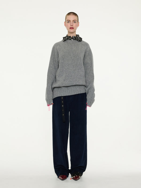 SPROUSE Unisex Mens Lambswool Sweater - Grey