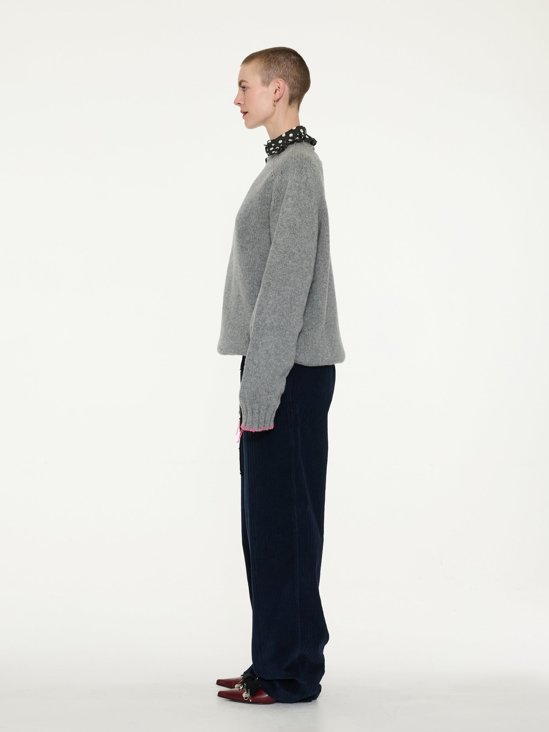 SPROUSE Unisex Mens Lambswool Sweater - Grey
