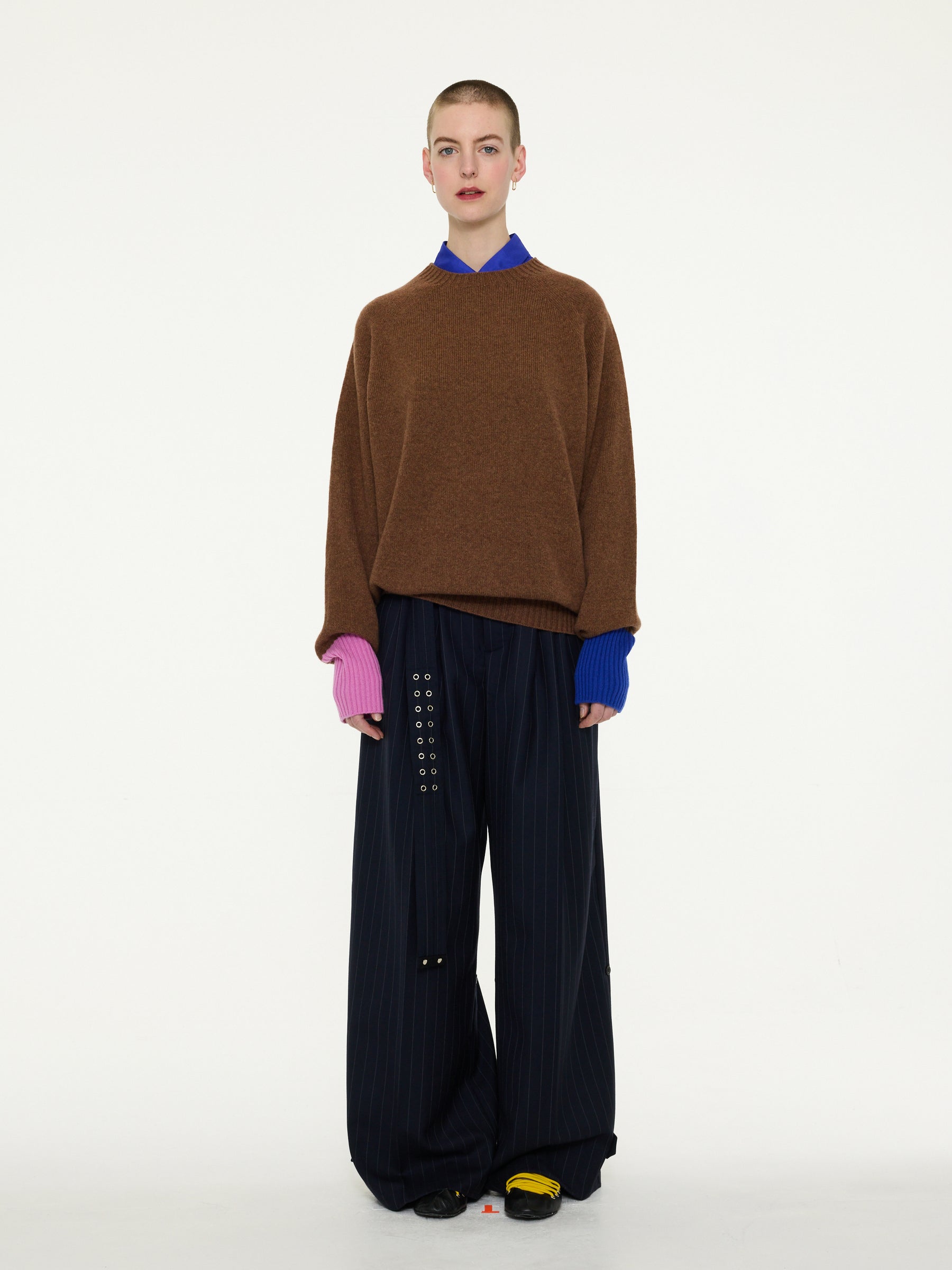 BRYAN Unisex Lambswool Sweater - Rust
