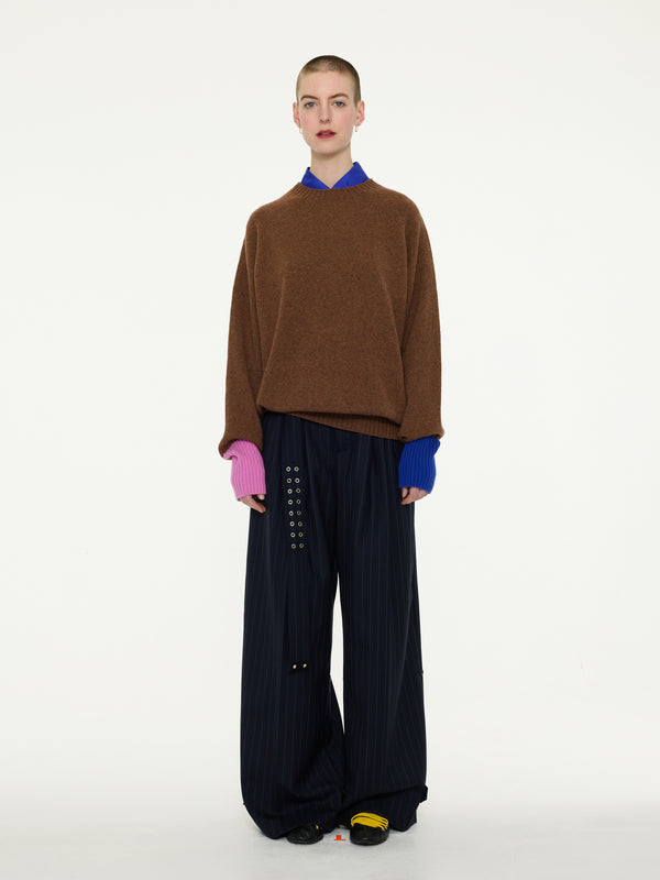 BRYAN Unisex Lambswool Sweater - Rust