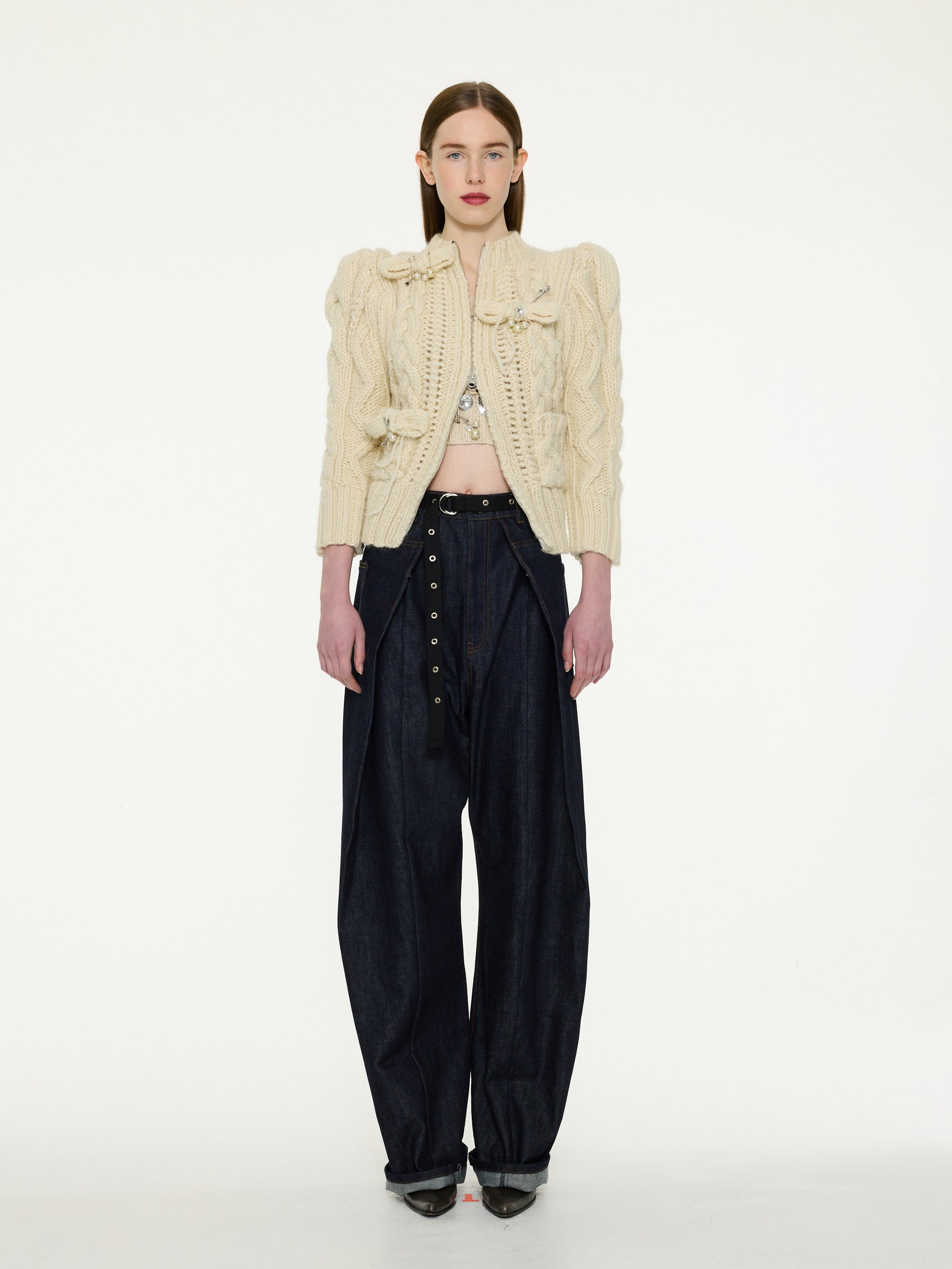 CARA Cable Cardigan - Red (Copy)