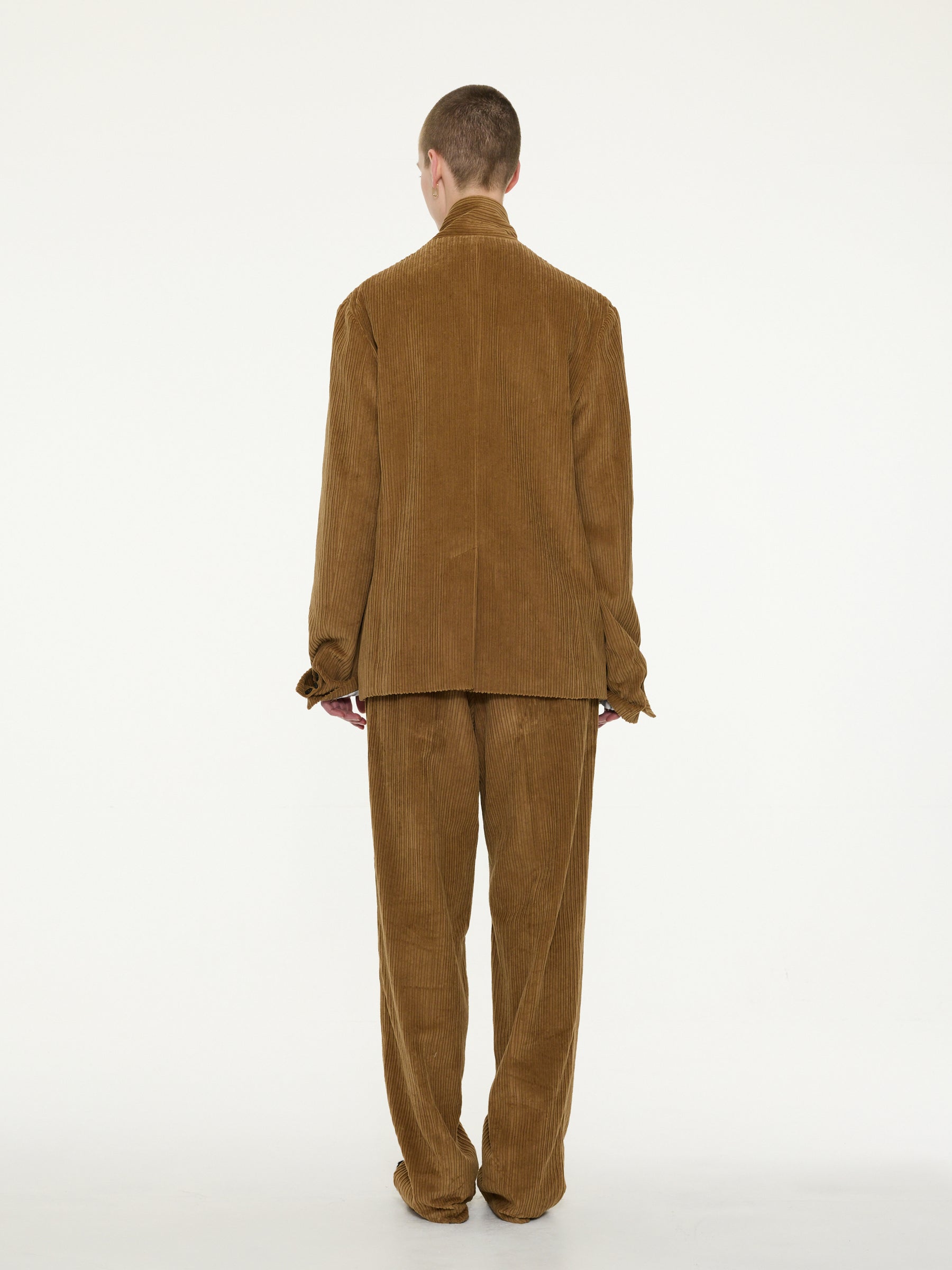 ANNIE Mens Style Corduroy Jacket - Brown