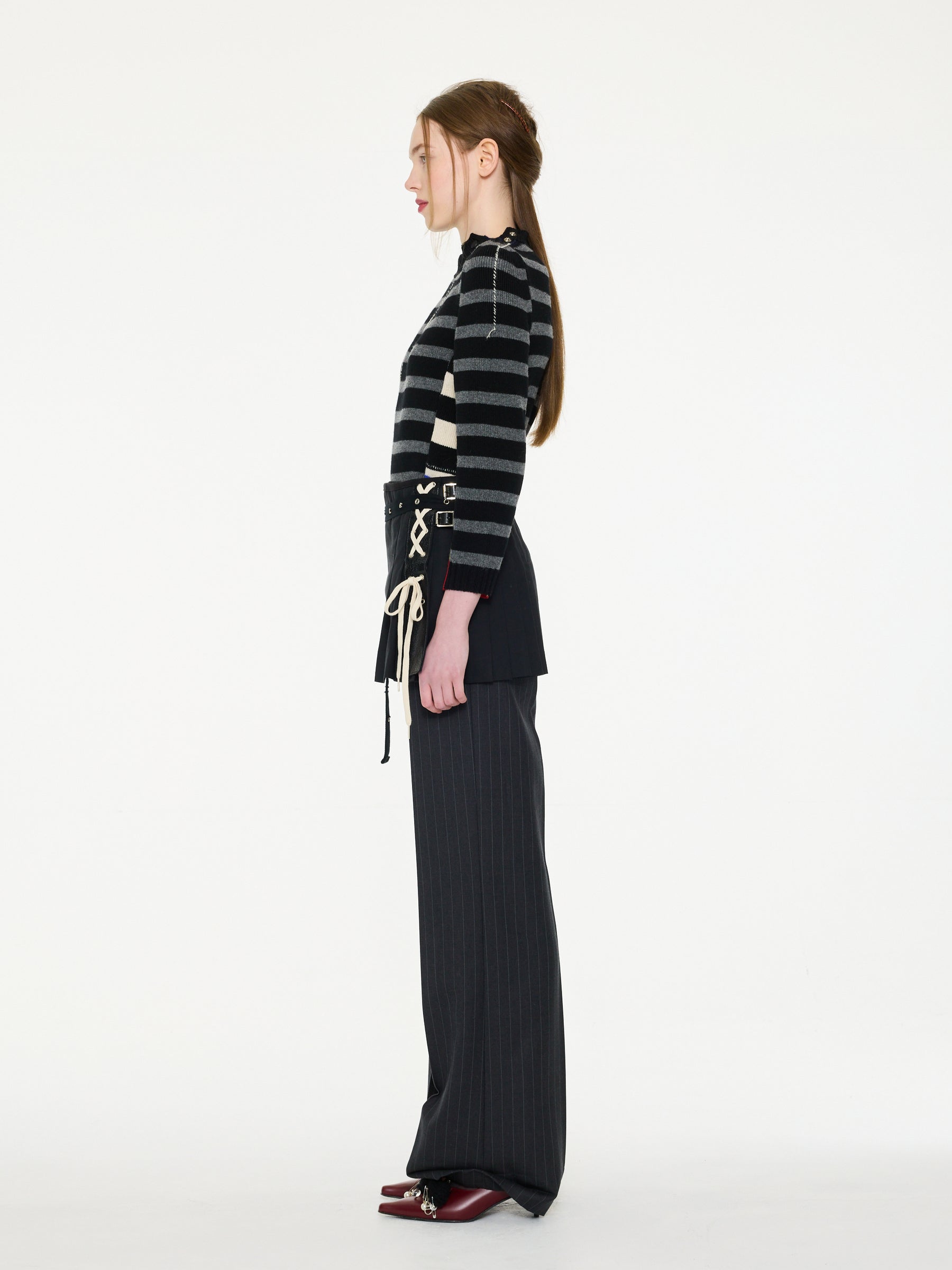 MAE Striped Sweater - Black / Grey / Multico