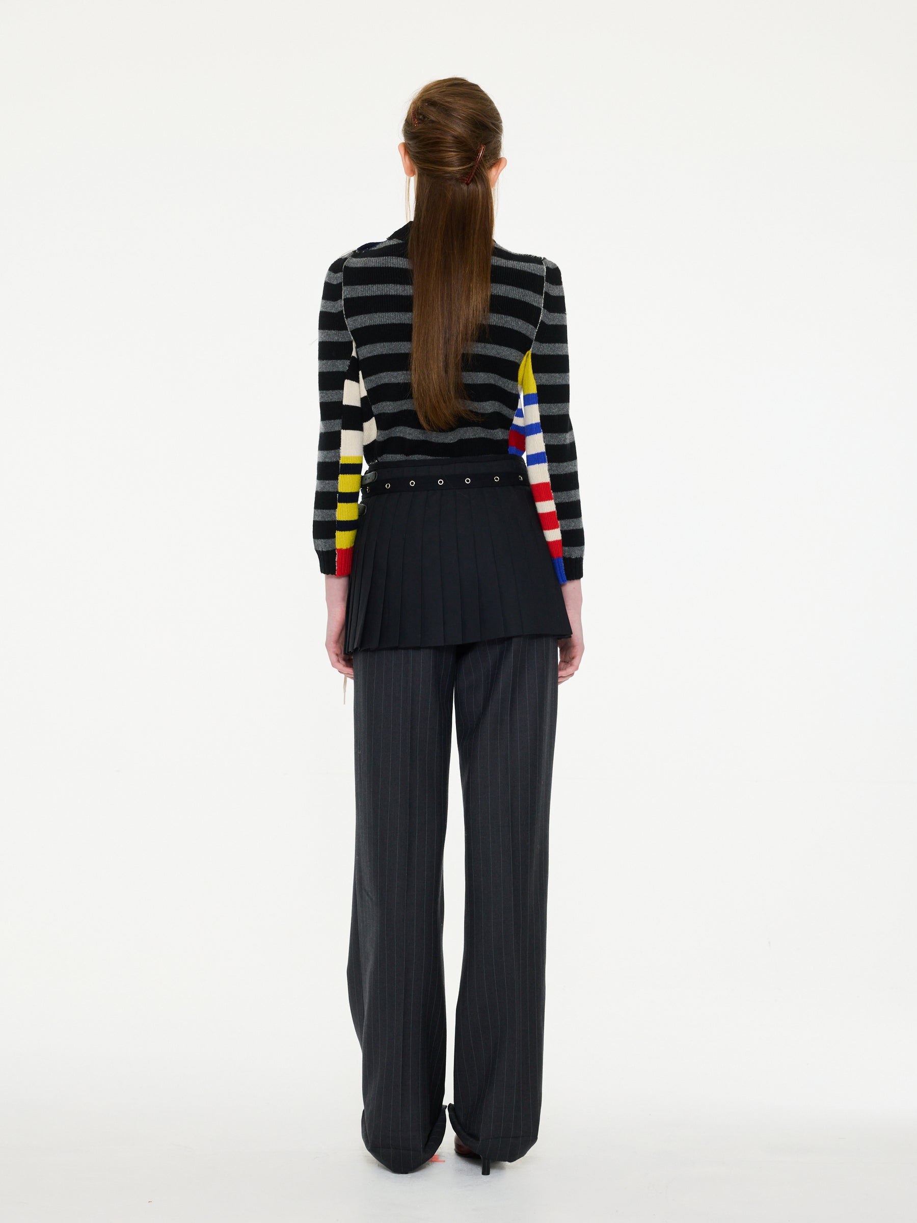 MAE Striped Sweater - Black / Grey / Multico