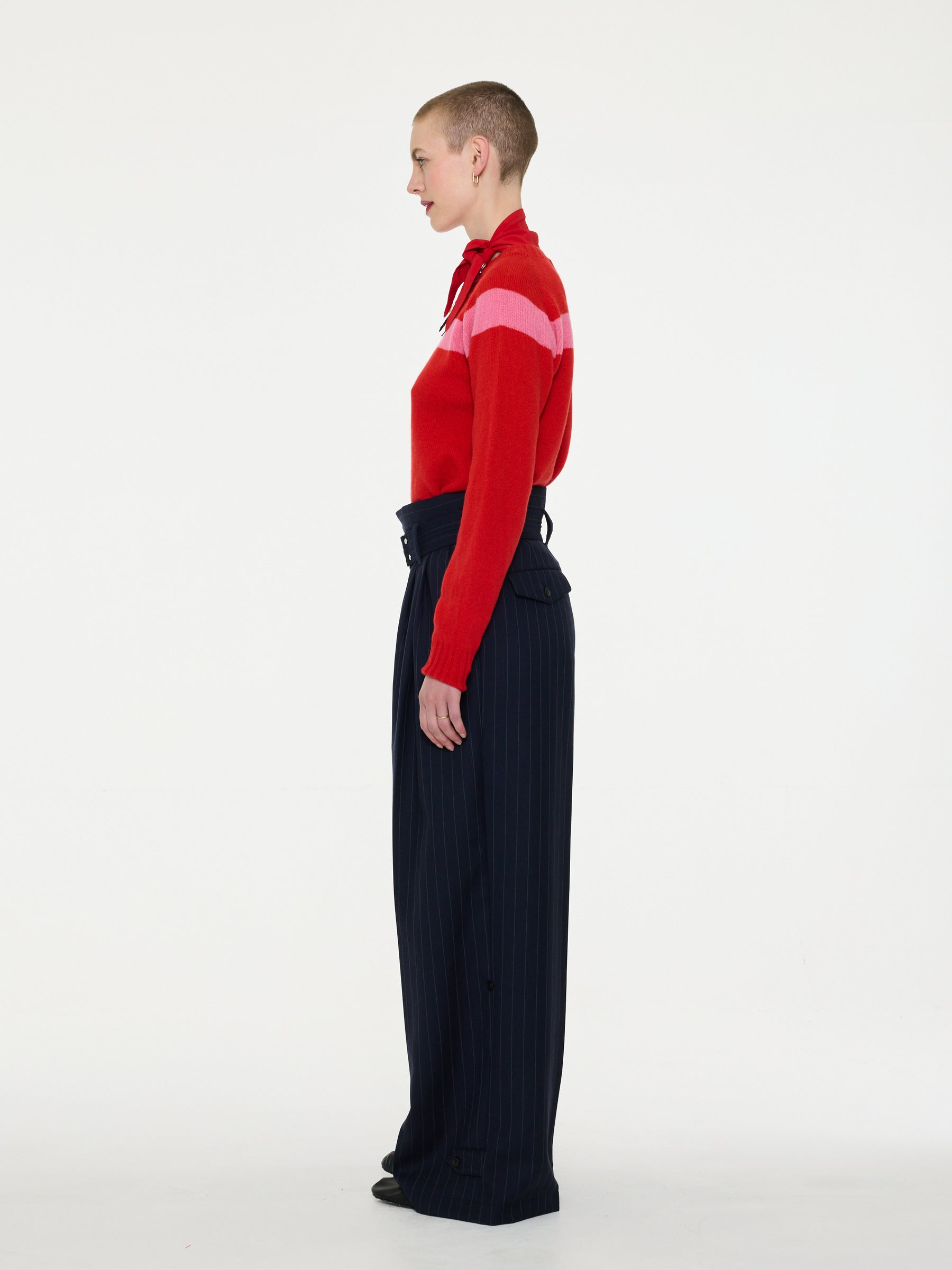 OSSIE Traditional Seam free Sweater - Red/ Pink