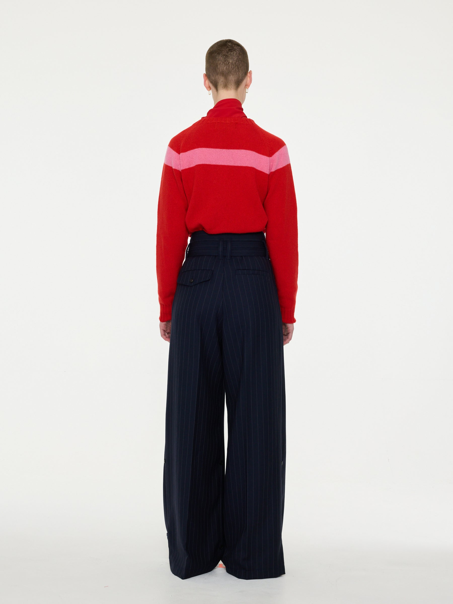 OSSIE Traditional Seam free Sweater - Red/ Pink