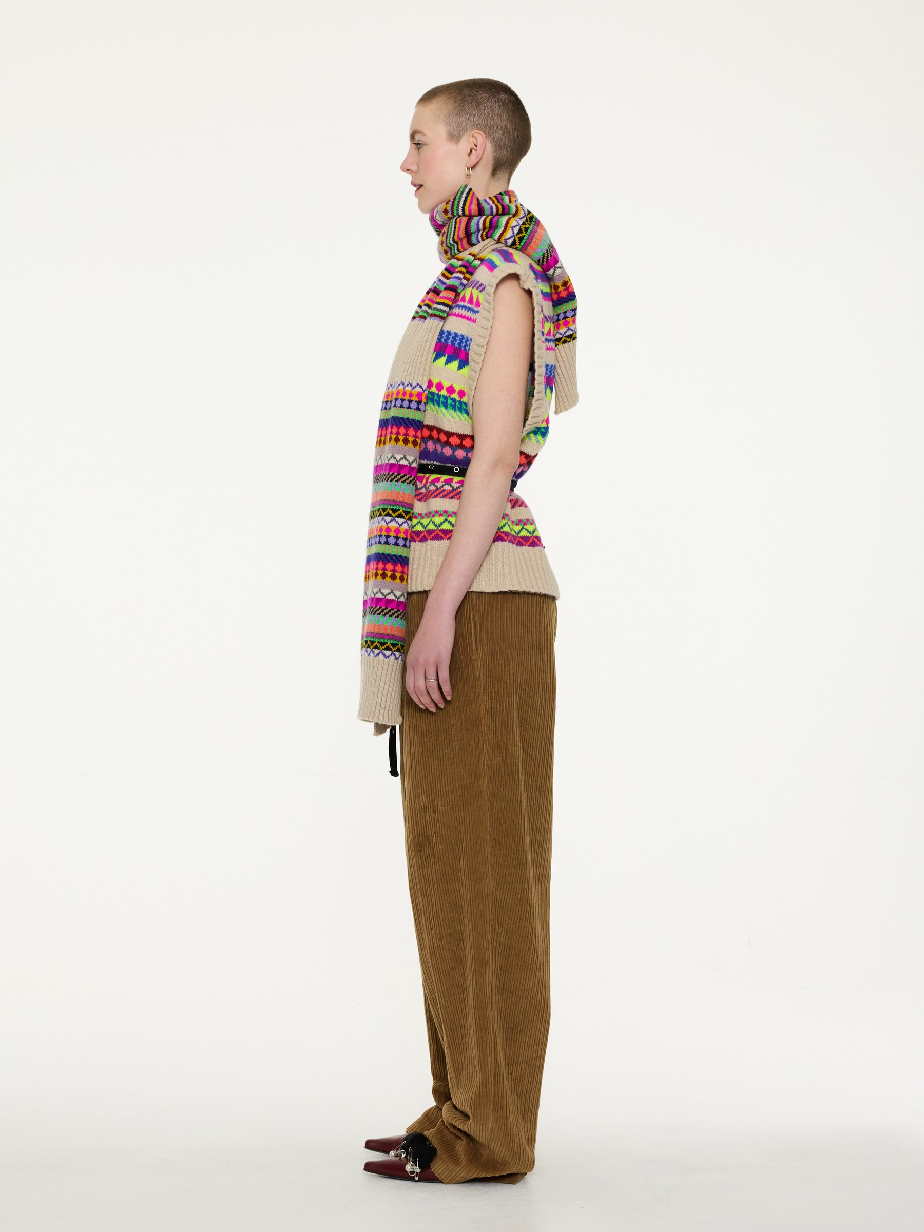 KEATON Multicolour Neon Fairies V neck Vest - Multico
