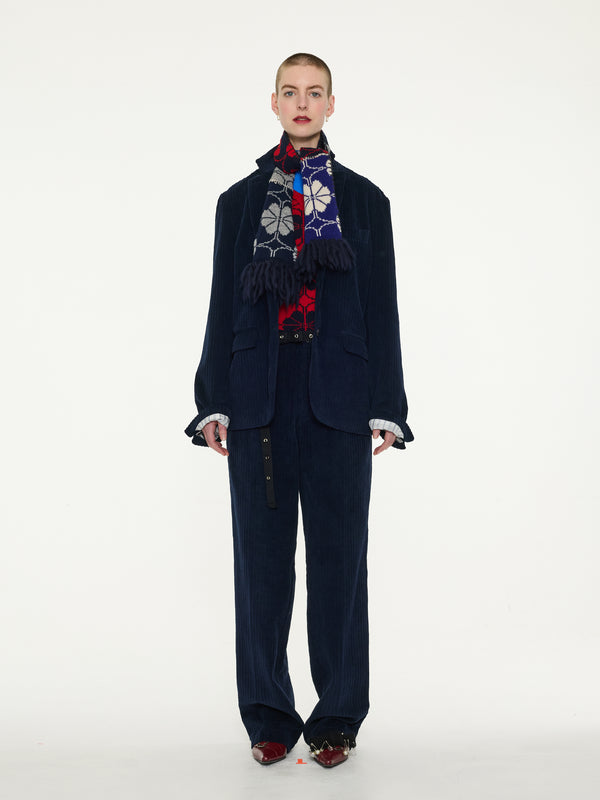 ANNIE Mens Style Corduroy Jacket - Navy