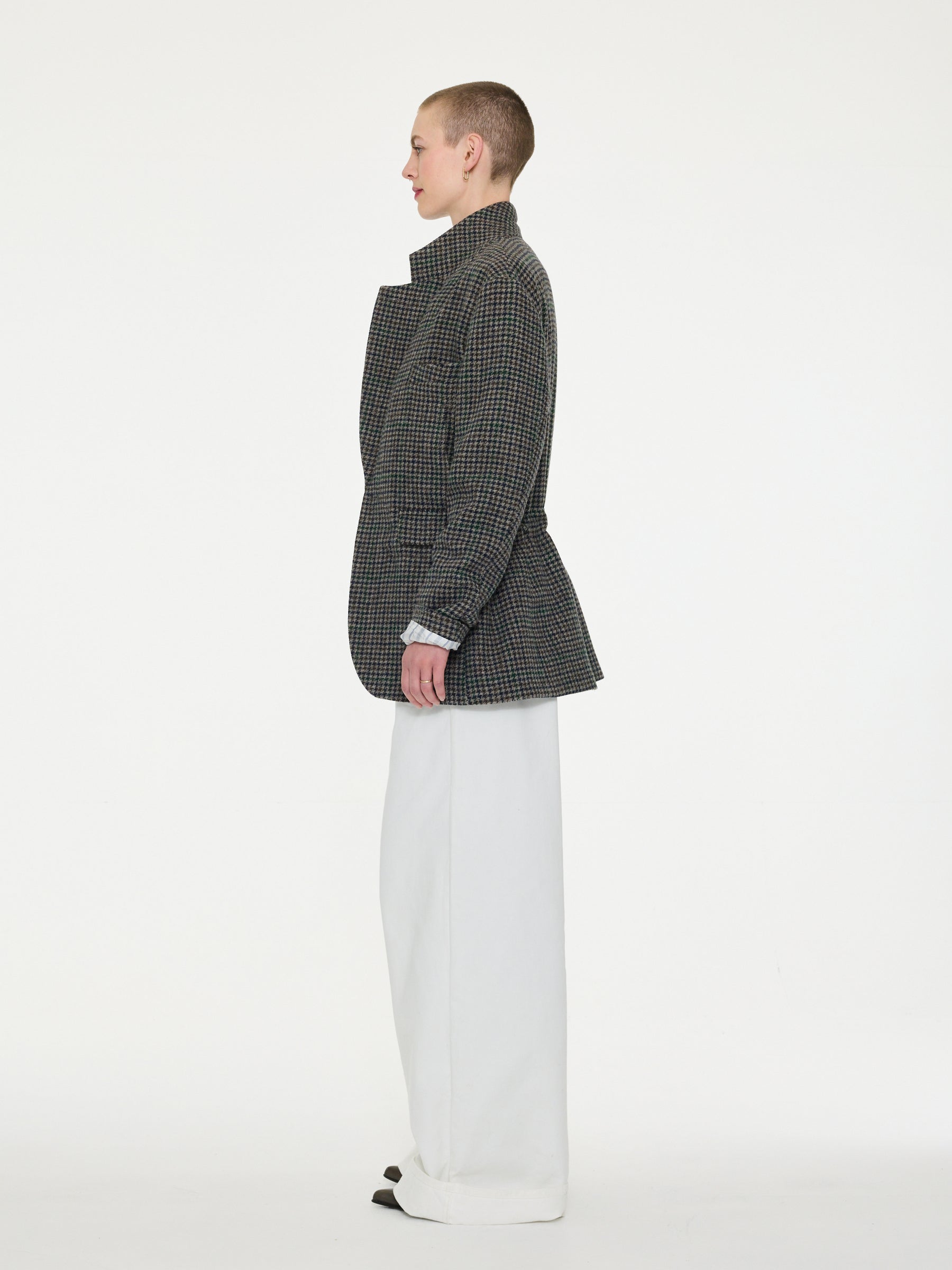 HELMUT Menswear Styled Jacket - Grey Houndstooth