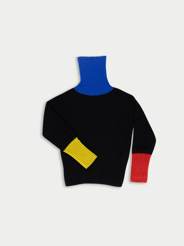 RUDI ORIGINAL Seam free Polo Sweater - Black