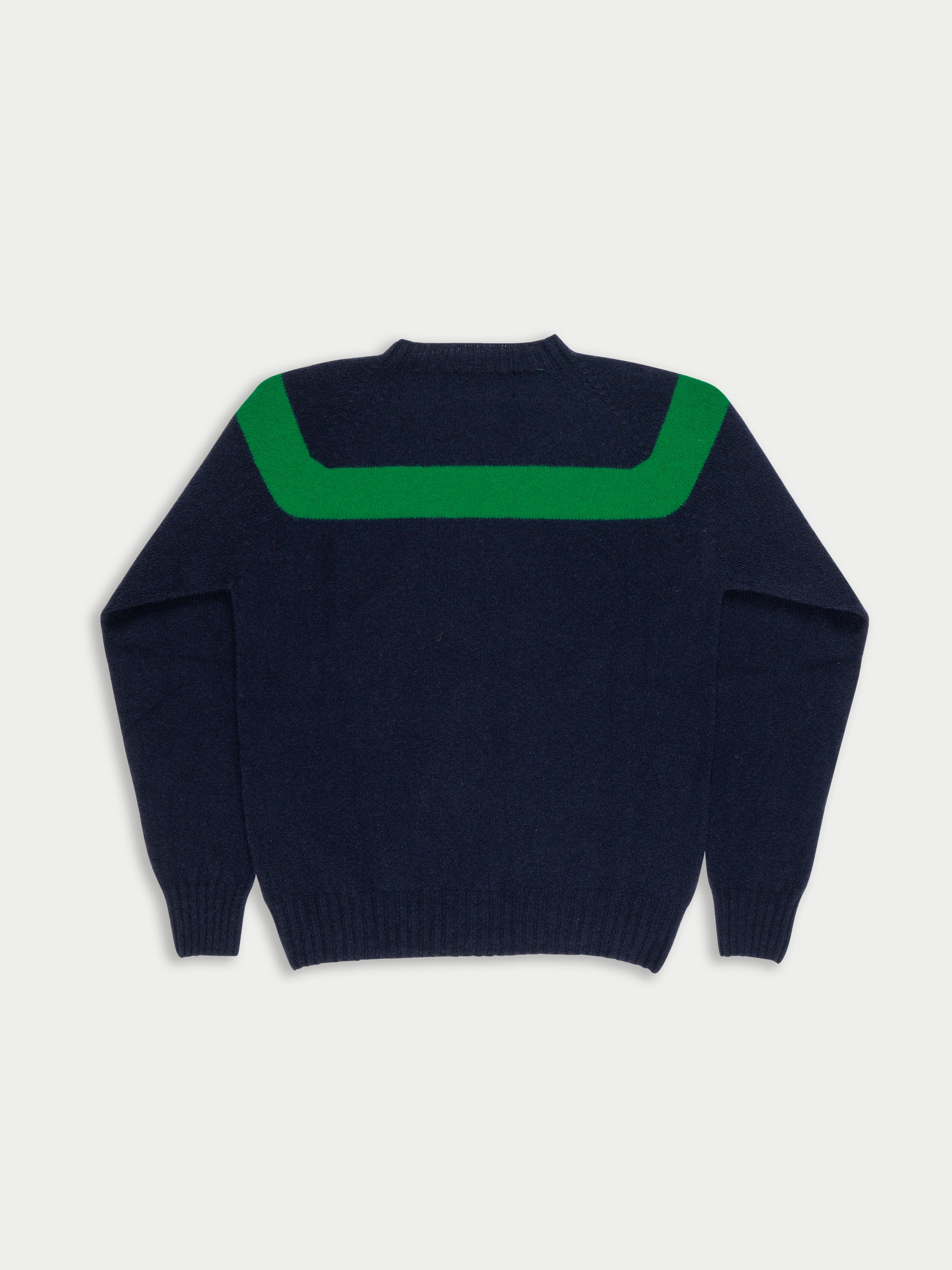 OSSIE Traditional Seam free Sweater - Navy/ Green