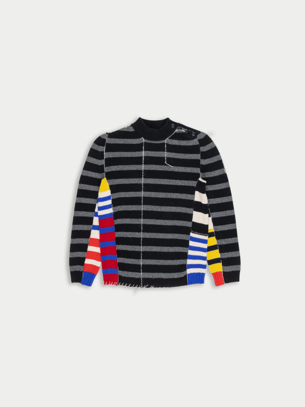 MAE Striped Sweater - Black / Grey / Multico