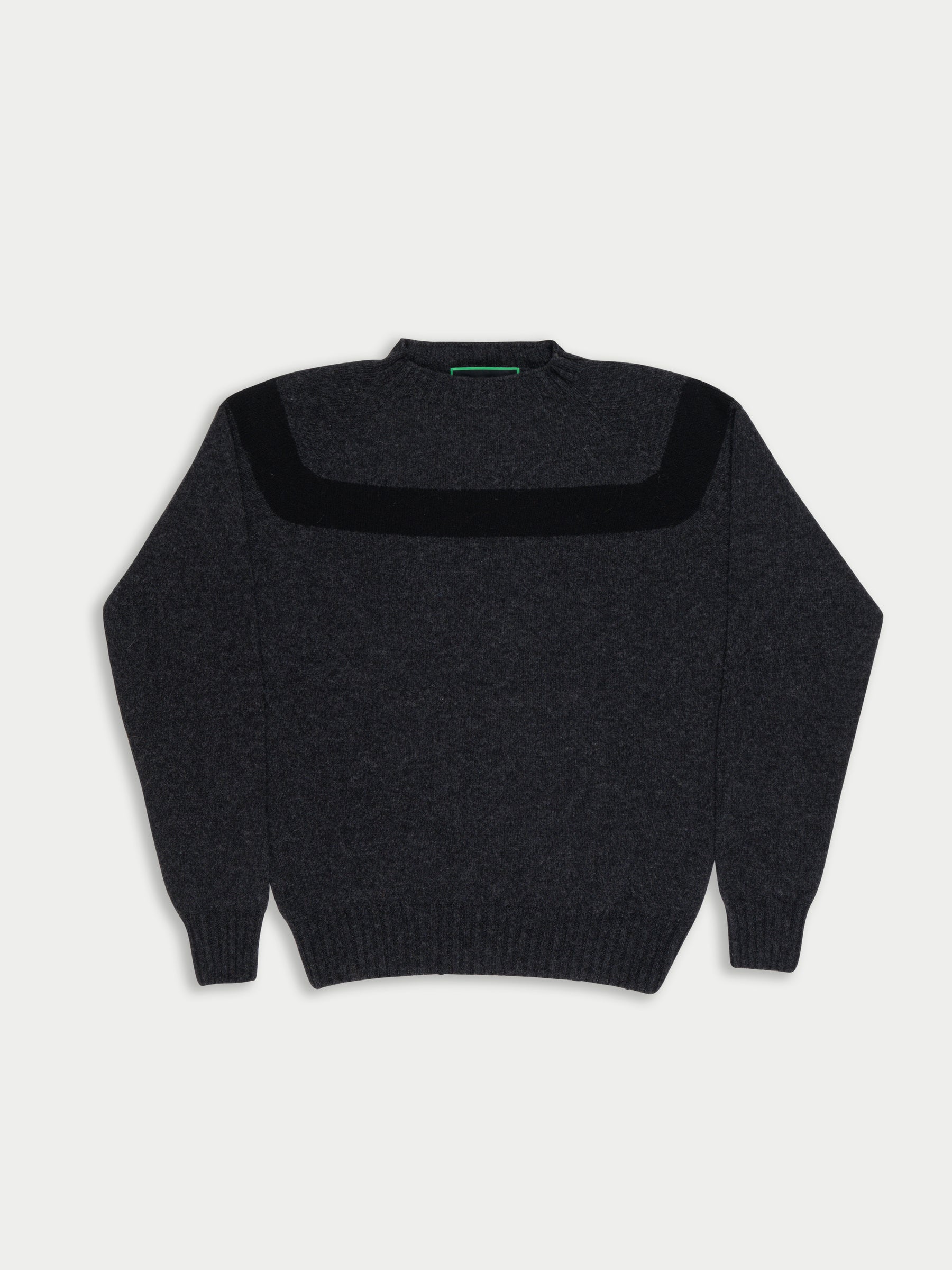 OSSIE Traditional Seam Free Sweater - Grey/ Black