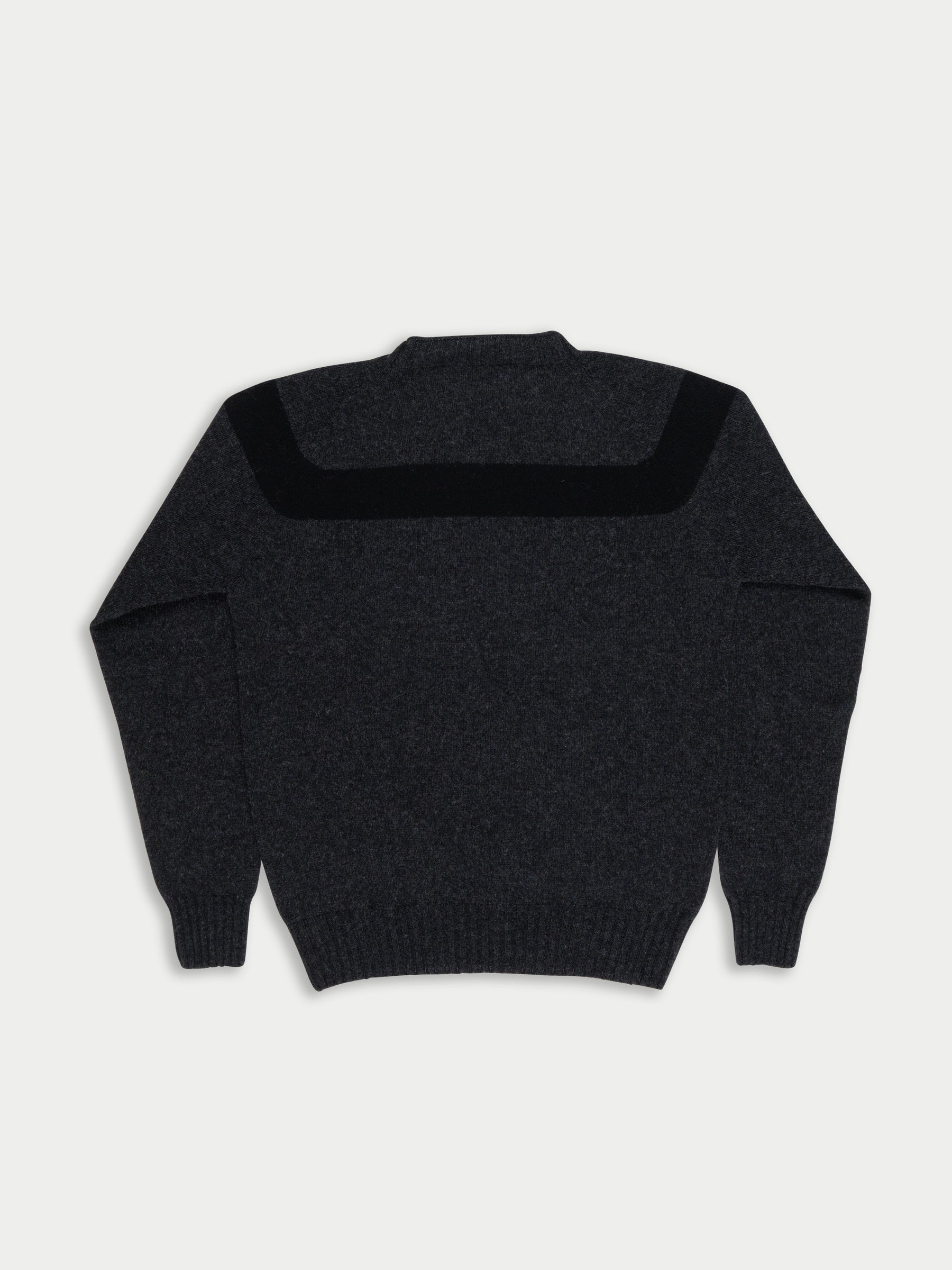 OSSIE Traditional Seam Free Sweater - Grey/ Black