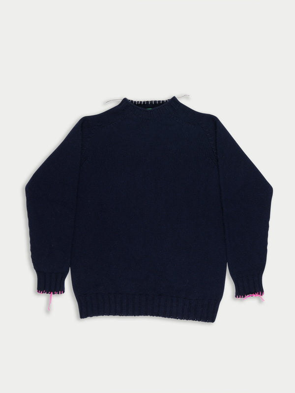 BARNEY Unisex Menswear Sweater - Navy
