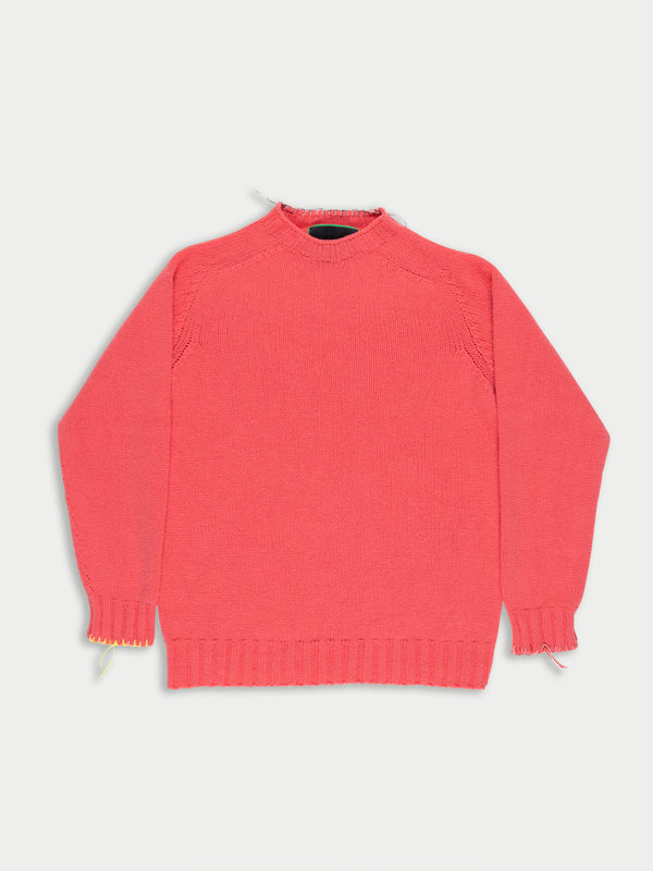 SPROUSE Unisex Mens Lambswool Sweater - Coral