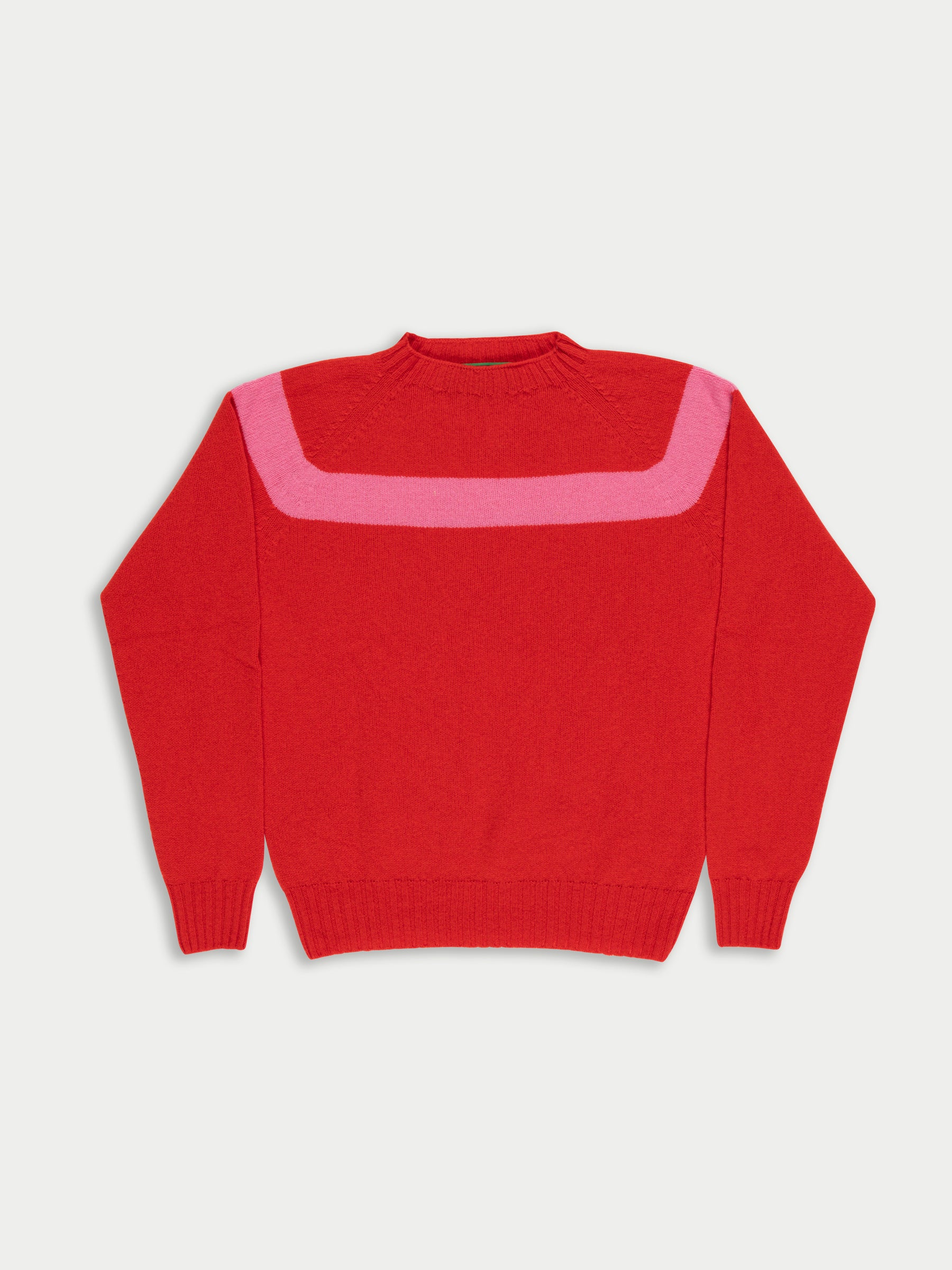 OSSIE Traditional Seam free Sweater - Red/ Pink