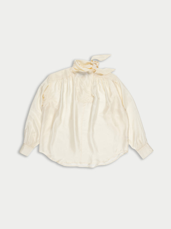 NUSCH Neck Tie Blouse - Ecru