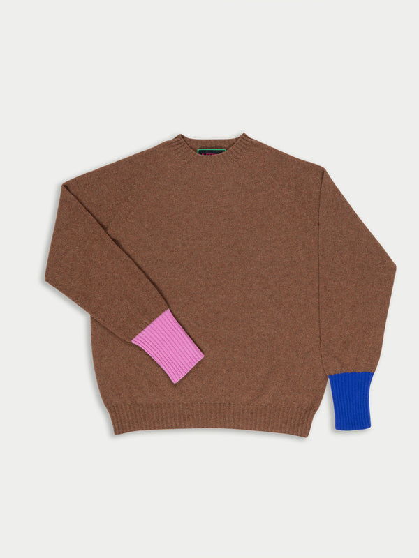 BRYAN Unisex Lambswool Sweater - Rust