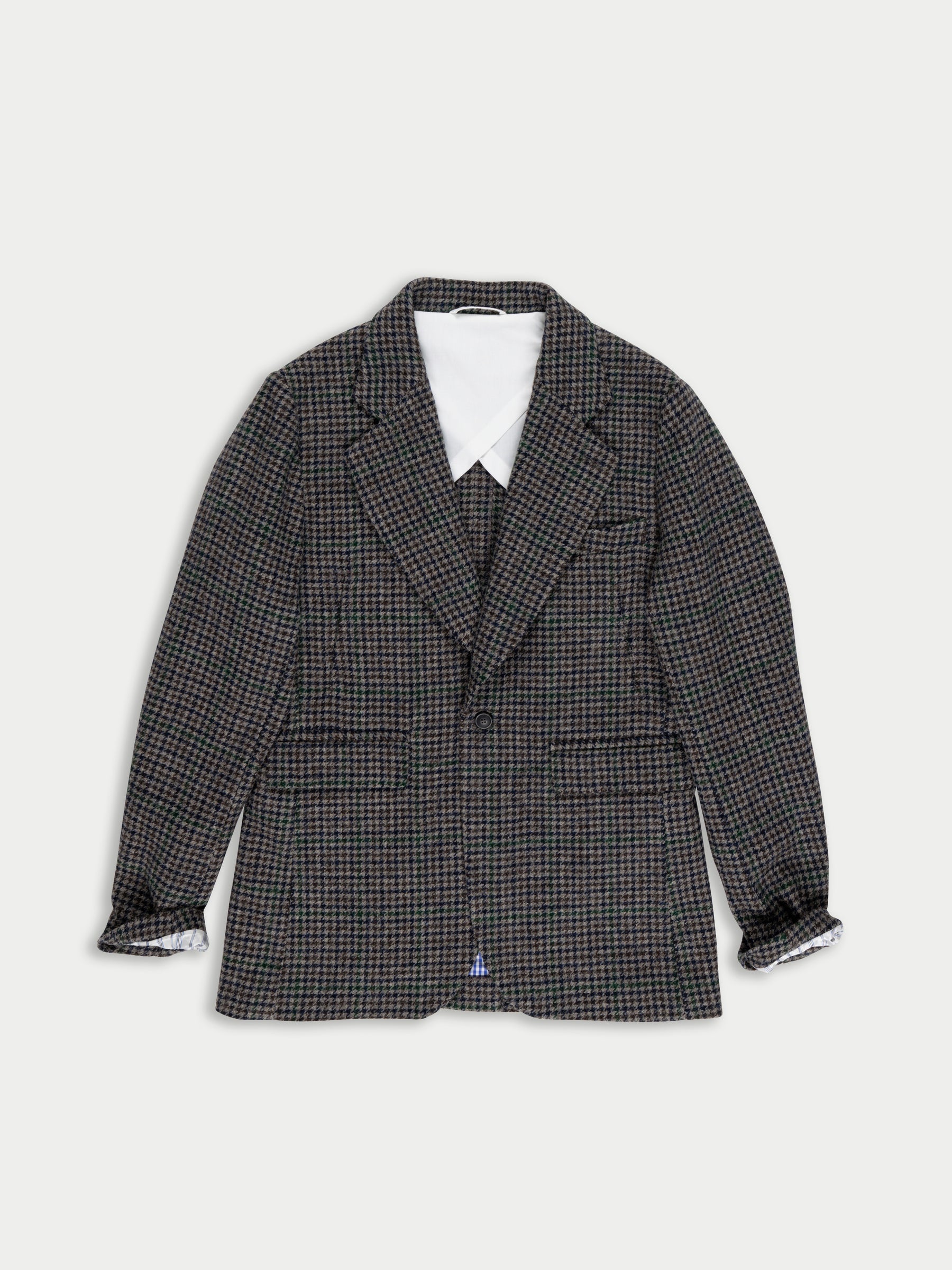 HELMUT Menswear Styled Jacket - Grey Houndstooth