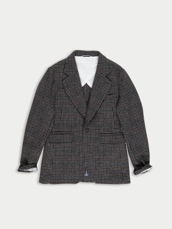 HELMUT Menswear Styled Jacket - Grey Houndstooth